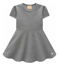 MILON: SHORT SLEEVE HOUNDSTOOTH DRESS AND KNIT SWEATER SET - BLACK/WHITE