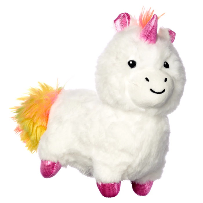 AMERICAN GREETINGS: 8" RAINBOW UNICORN PLUSH - WHITE