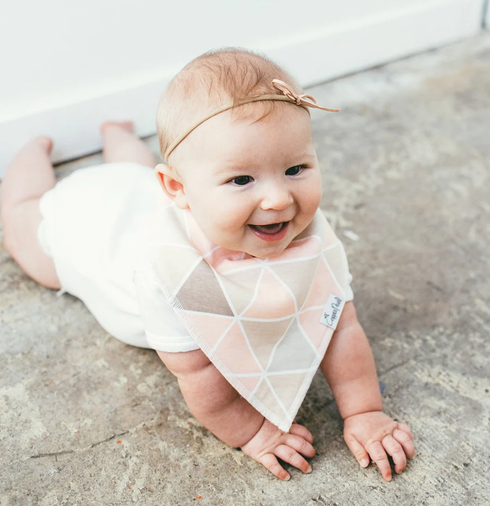 COPPER PEARL: BLUSH BANDANA BIB SET (4-PACK)