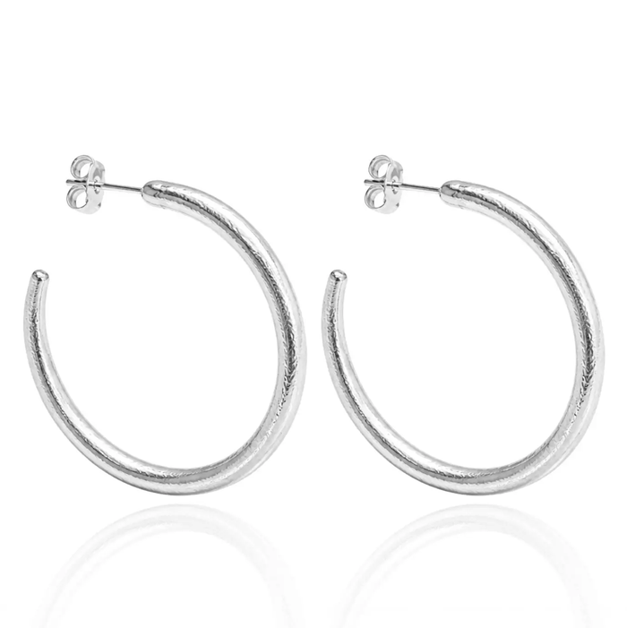 ARIA HAMMERED HOOP EARRINGS