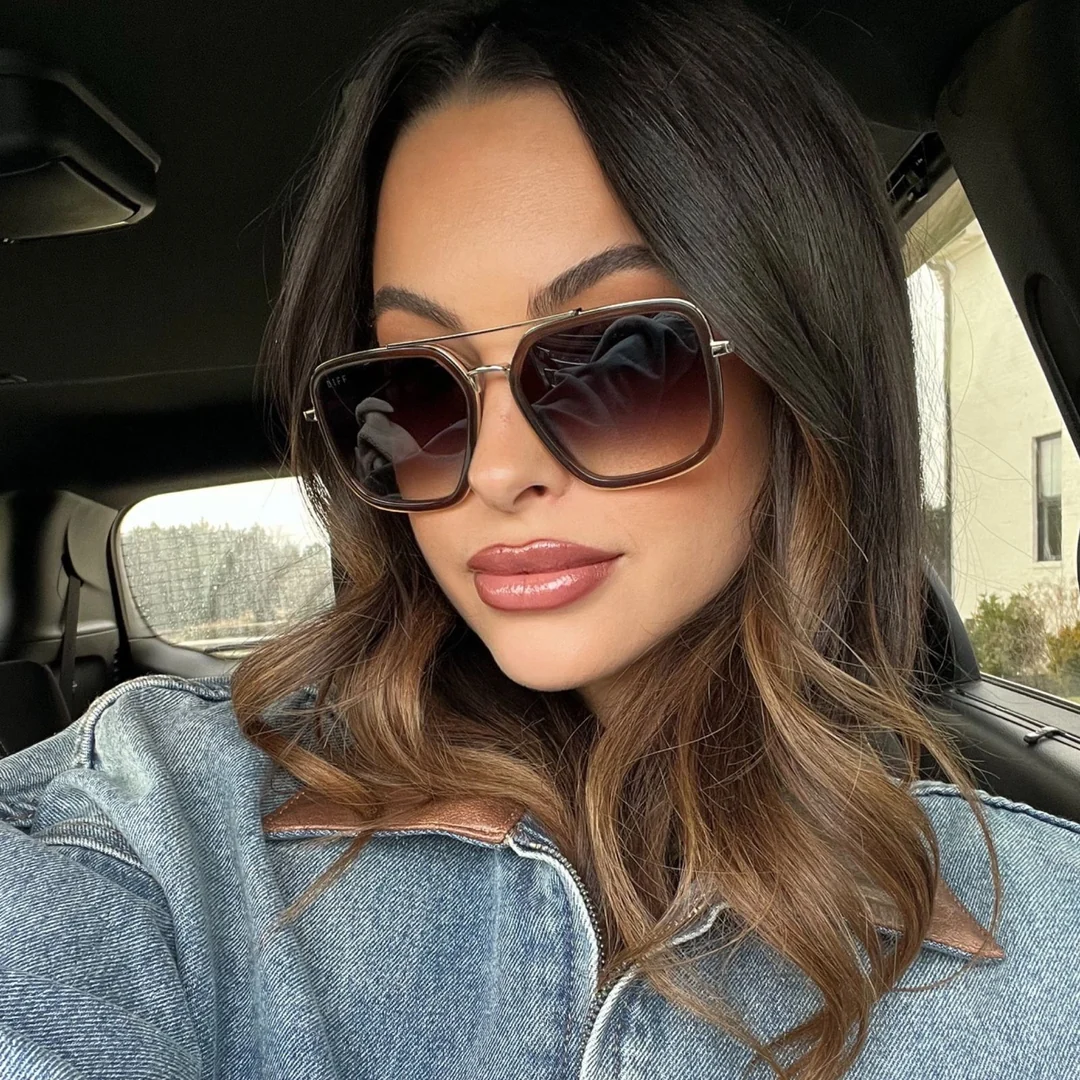 DIFF: JORDAN -WHISKEY GOLD GREY GRADIENT SUNGLASSES
