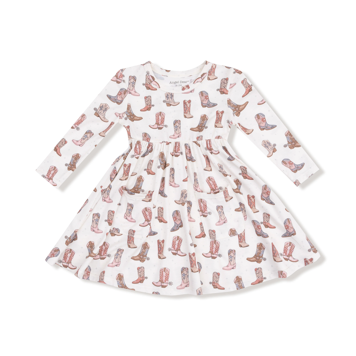 ANGEL DEAR: TWIRLY LONG SLEEVE DRESS - FUTURE COWGIRL