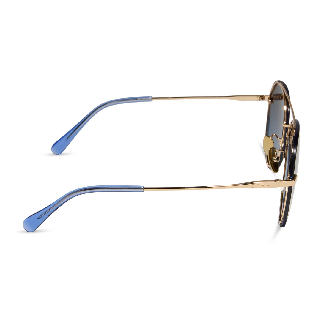 DIFF EYEWEAR: LENOX - GOLD + BLUE GRADIENT + POLARIZED