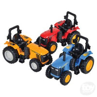 DIE-CAST PULL BACK FARM TRACTOR - 4"