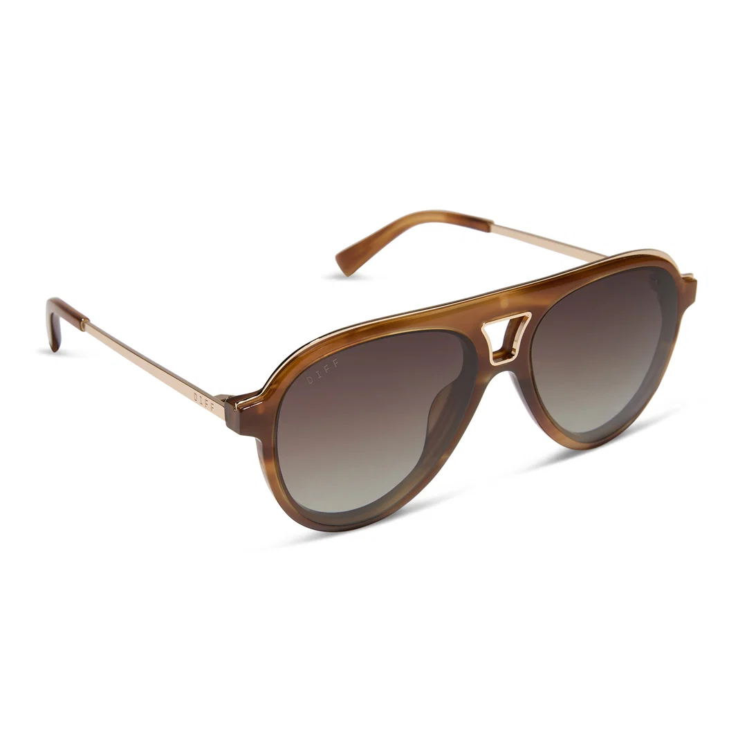 DIFF EYEWEAR: TOSCA III - TAWNY TORTOISE BROWN GRADIENT POLARIZED