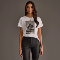 PANACHE APPAREL: COWBOY BAR GRAPHIC TEE - WHITE