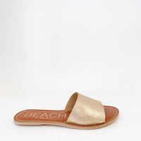 BEACH BY MATISSE: CABANA SLIDE SANDAL - GOLD