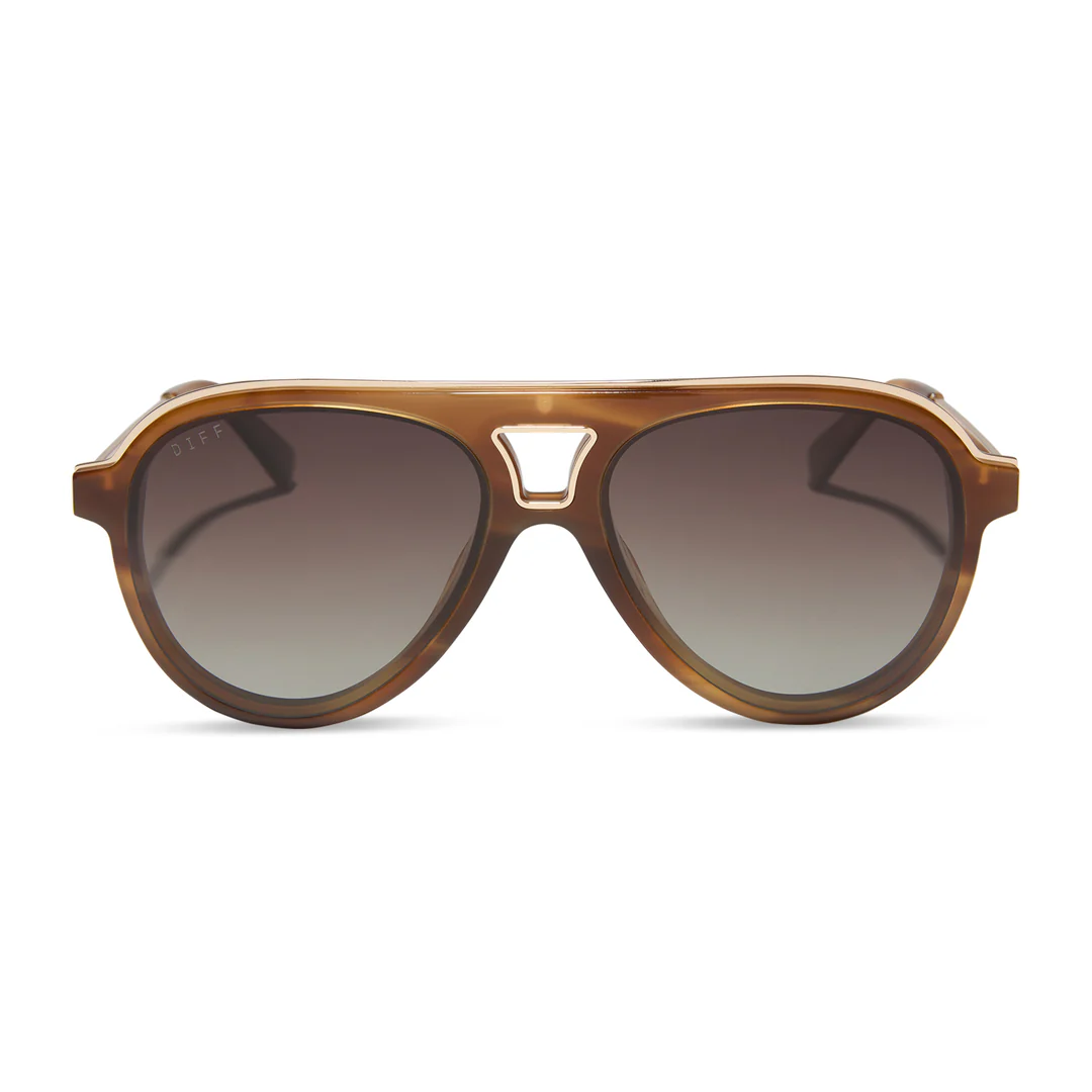 DIFF EYEWEAR: TOSCA III - TAWNY TORTOISE BROWN GRADIENT POLARIZED