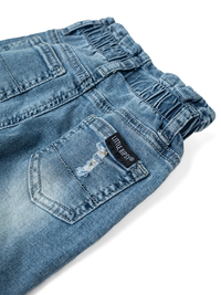 LITTLE BIPSY: PAPERBAG WAIST DENIM - LIGHT WASH