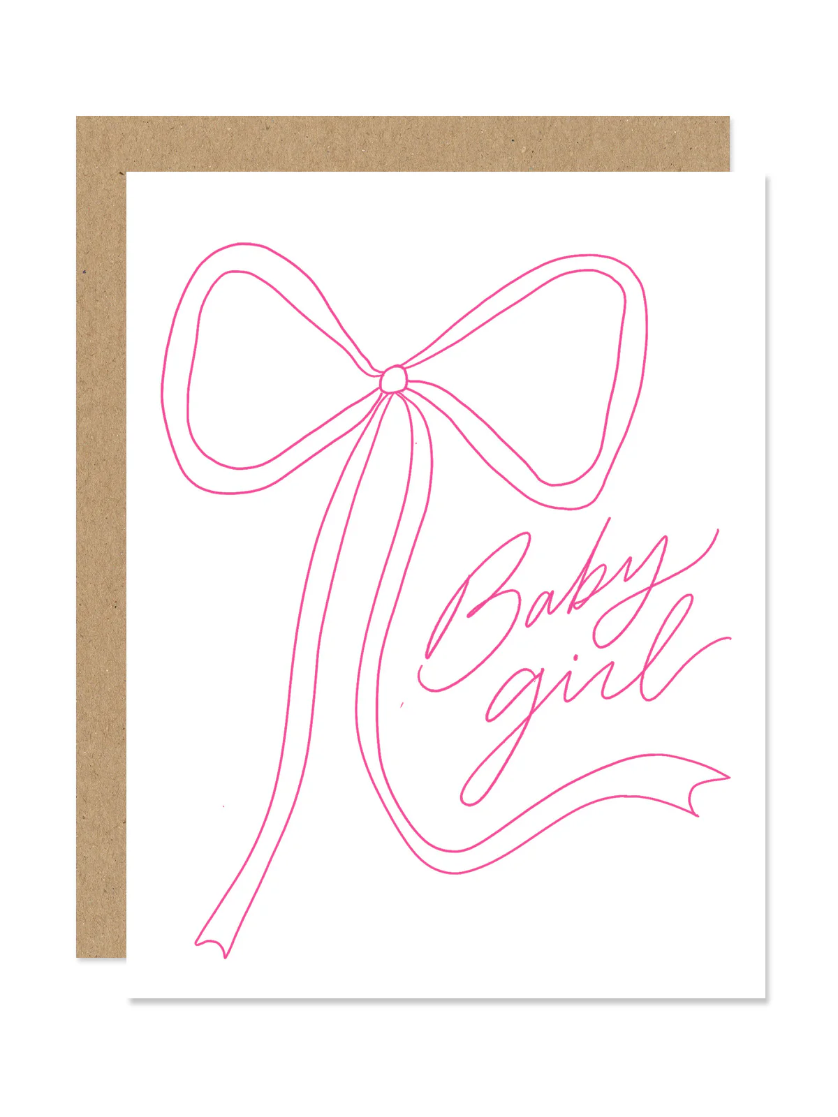 MADDON PAPER CO: PINK BOW BABY GIRL CARD