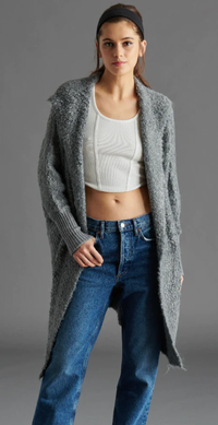 STEVE MADDEN: DELSEY SWEATER COAT - GREY