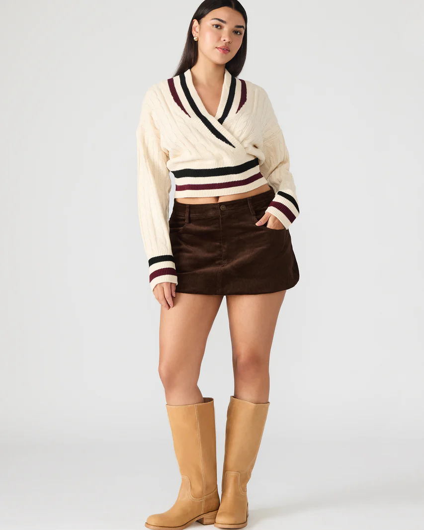 STEVE MADDEN: SIMONA SKIRT - DARK ESPRESSO