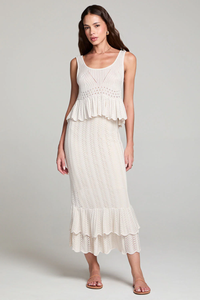 SALTWATER LUXE: RAINER MIDI SKIRT - NATURAL