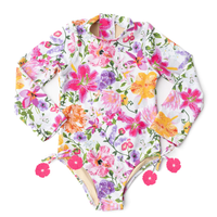 SHADE CRITTERS: SUMMER GARDENS LONG SLEEVE 1PC SWIMSUIT