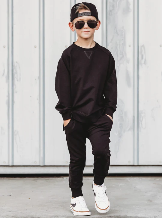 LITTLE BIPSY: JOGGER - BLACK