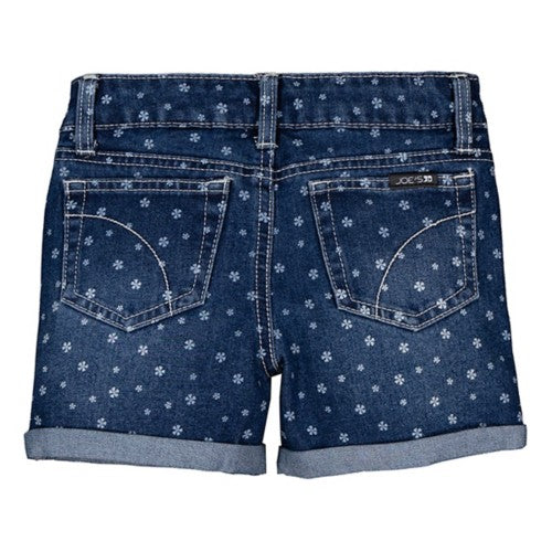 JOE'S JEANS: OZZIE ALLOVER PRINT DENIM SHORTS - MEDIUM WASH