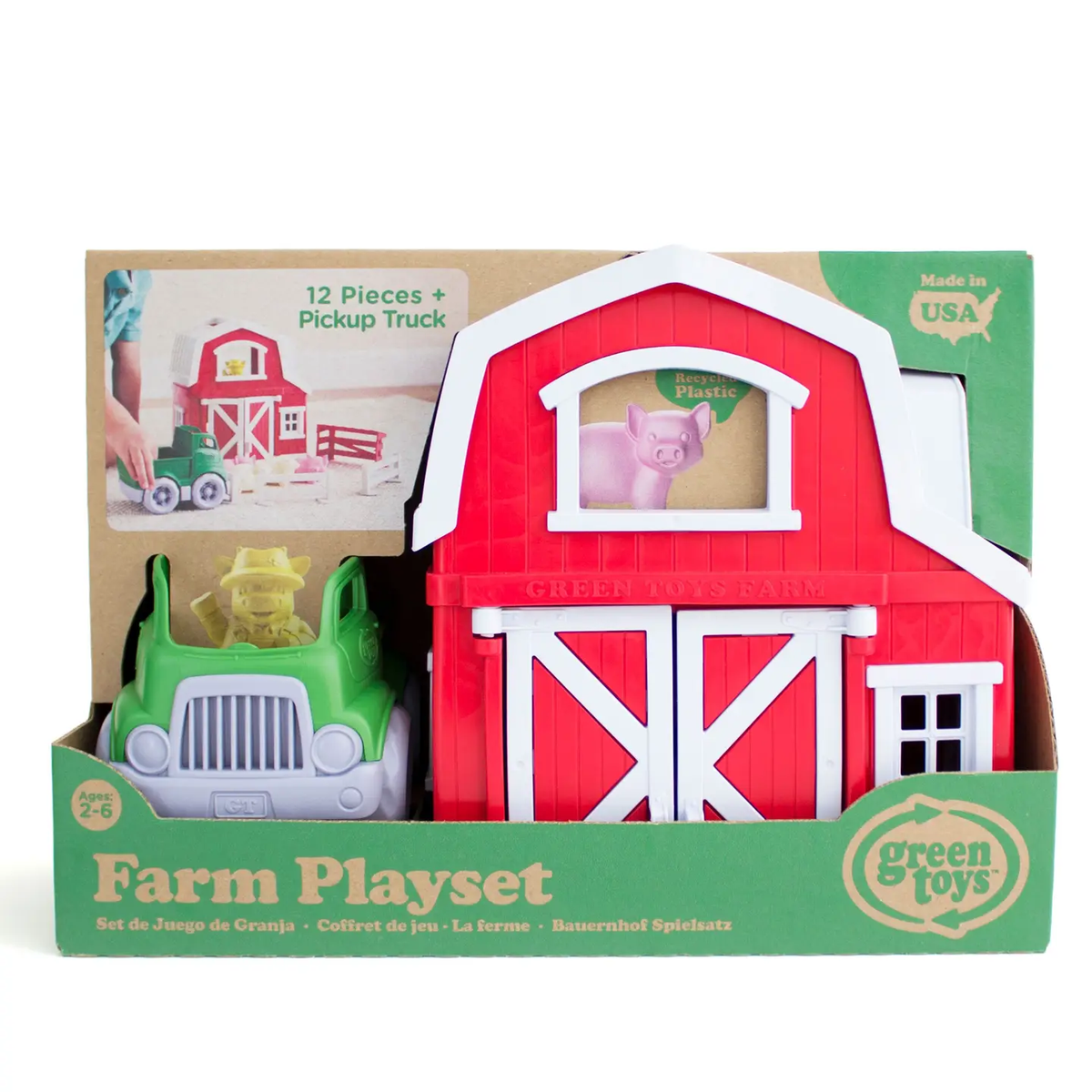 GREEN TOYS: FARM PLAYSET - 10-PIECE