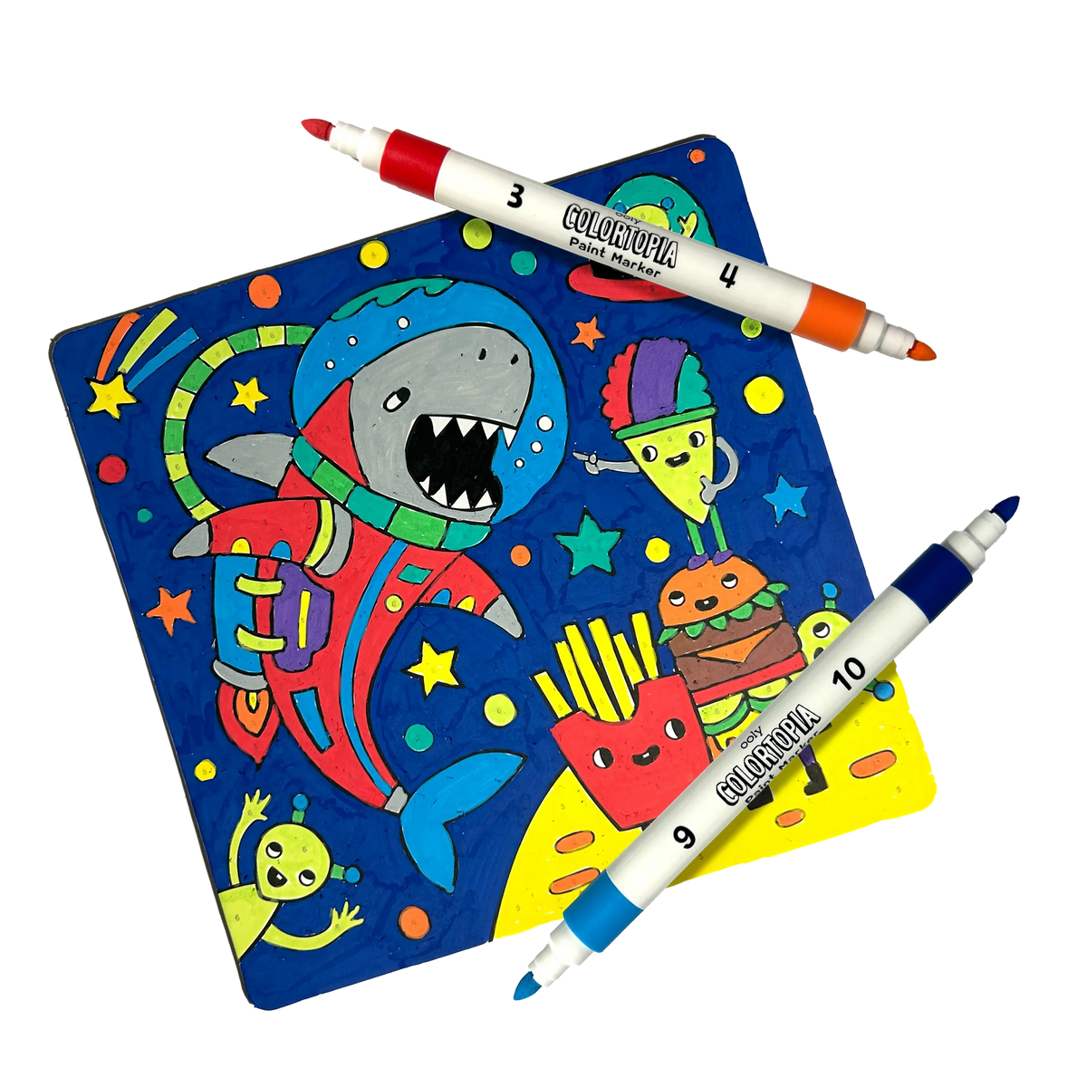 OOLY: COLORTOPIA COLOR BY NUMBER PAINT MARKER KIT - EPIC ADVENTURES