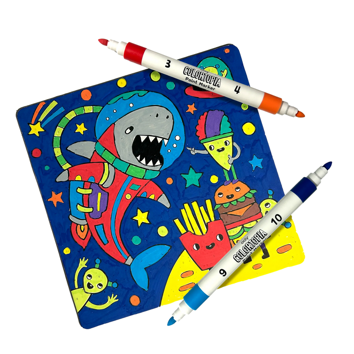 OOLY: COLORTOPIA COLOR BY NUMBER PAINT MARKER KIT - EPIC ADVENTURES