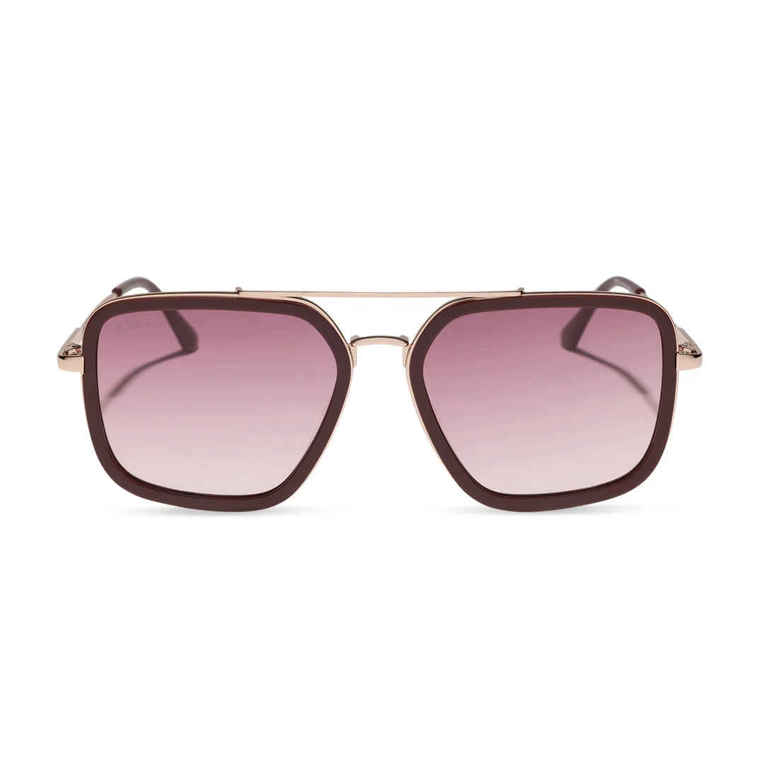 DIFF EYEWEAR: JORDAN - RUGBY RED BURGUNDY GRADIENT