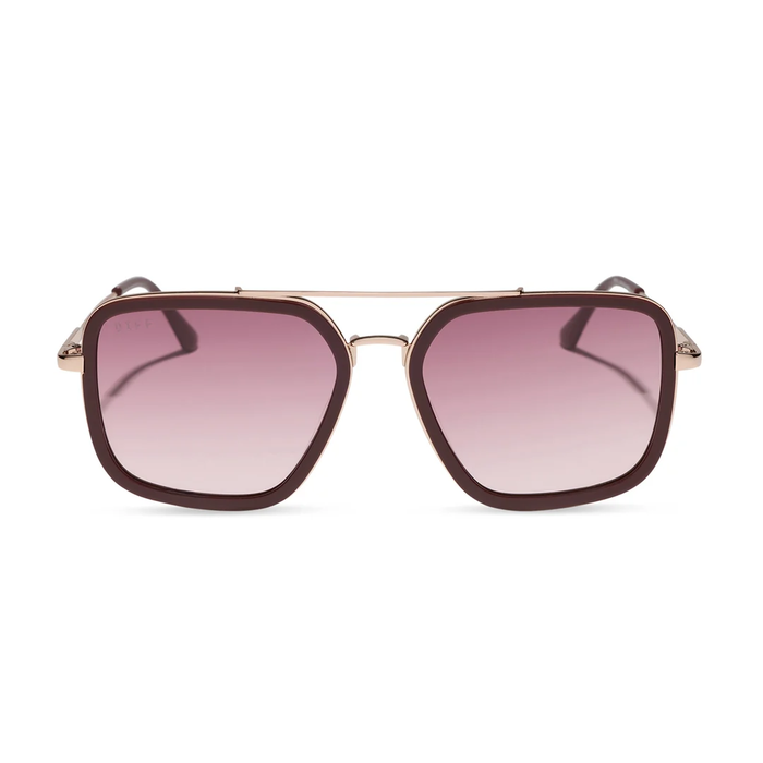 DIFF EYEWEAR: JORDAN - RUGBY RED BURGUNDY GRADIENT