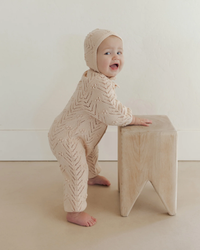 QUINCY MAE: LONG SLEEVE BOBBLE ROMPER || SHELL