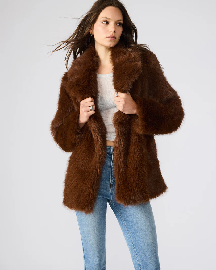 STEVE MADDEN: KINDRA COAT - BROWN