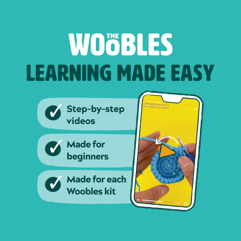 THE WOOBLES: LEARN TO CROCHET KIT - FRED THE DINOSAUR