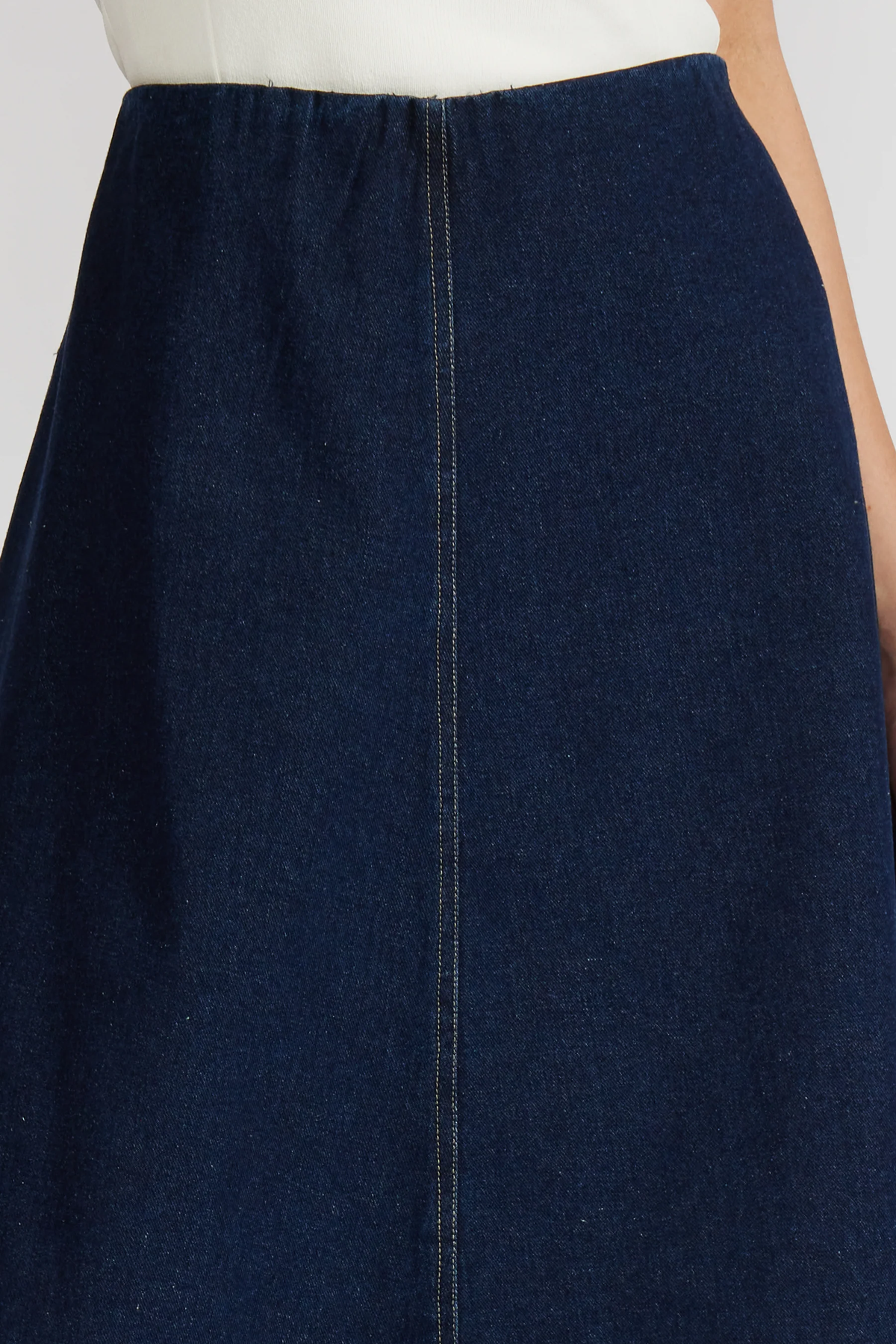 LUCY PARIS: NULA DENIM SKIRT - DARK BLUE