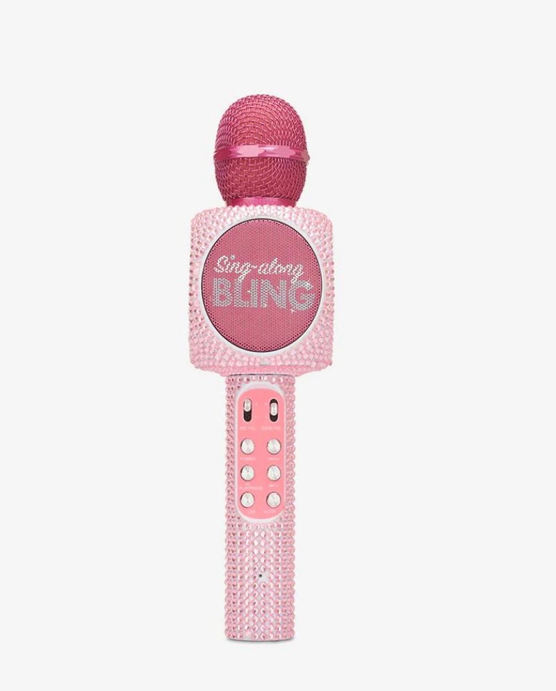 TRENDTECH: KARAOKE MICROPHONE & BLUETOOTH SPEAKER - PINK BLING