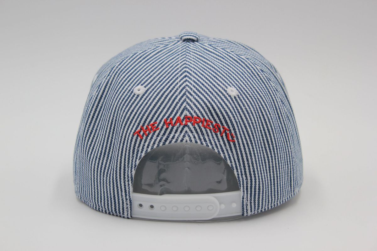 LIVIN THE DREAM SNAPBACK HAT - NAVY/WHITE STRIPE