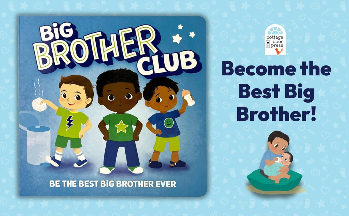 WELCOME TO THE BIG BROTHER CLUB BOARD BOOK, STICKER BADGES, AND A REWARD CHART