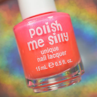 POLISH ME SILLY: TROPICAL PUNCH - NEON POP THERMAL COLOR CHANGING PINK ORANGE NAIL POLISH