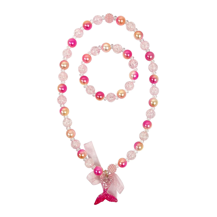 PINK POPPY: MERMAID TAIL NECKLACE & BRACELET SET