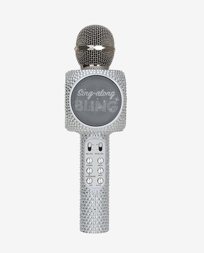 TRENDTECH: KARAOKE MICROPHONE & BLUETOOTH SPEAKER - SILVER BLING