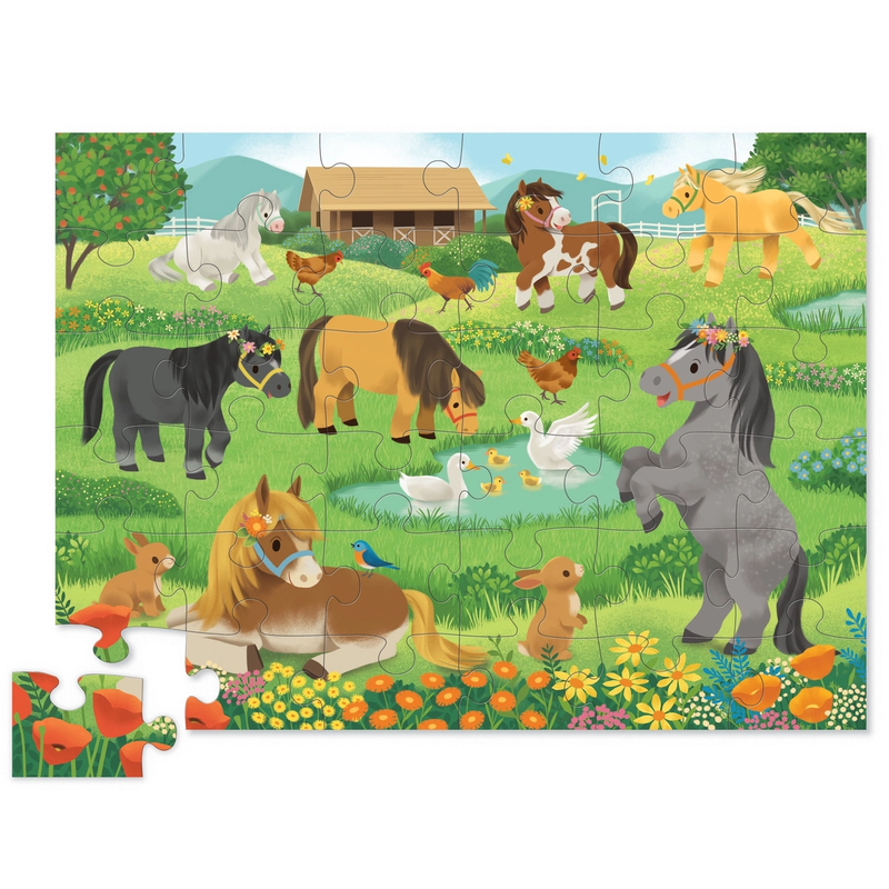 CROCODILE CREEK: 36-PIECE PUZZLE - PRETTY PONIES