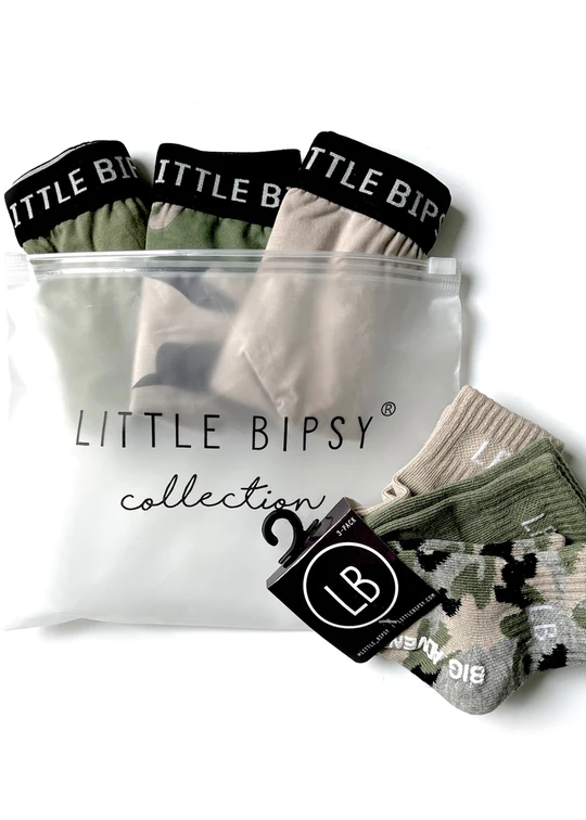 LITTLE BIPSY: BOXER BRIEF 3-PACK - CAMO MIX