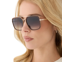 DIFF: JORDAN -WHISKEY GOLD GREY GRADIENT SUNGLASSES