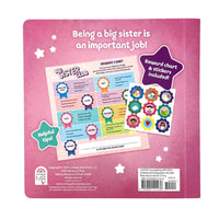 WELCOME TO THE BIG SISTER CLUB BOARD BOOK, STICKER BADGES, AND A REWARD CHART
