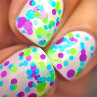 POLISH ME SILLY: TWINKLE TOES - POLKA DOT NEON NAIL POLSH