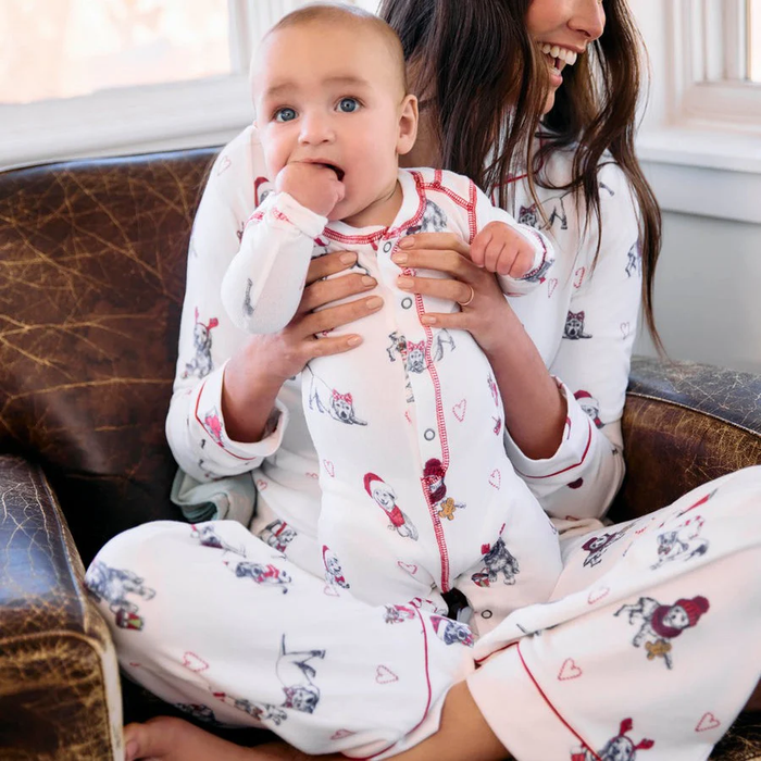 PJ SALVAGE: CANDY CANE LANE INFANT ROMPER
