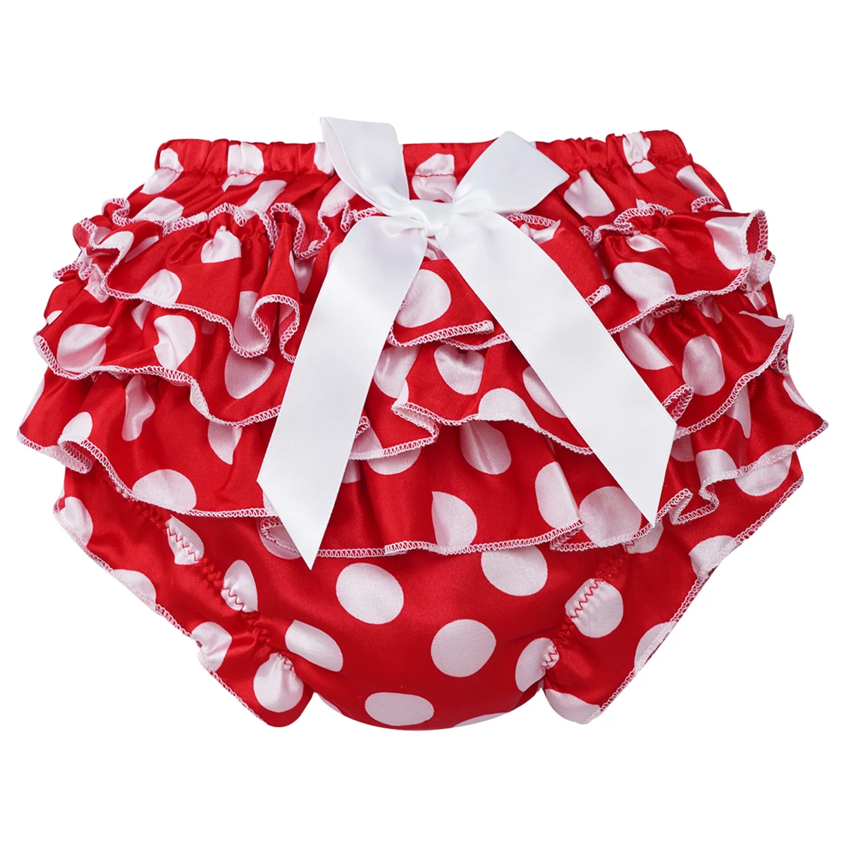 RED & WHITE POLKA DOT RUFFLE BUM BLOOMER