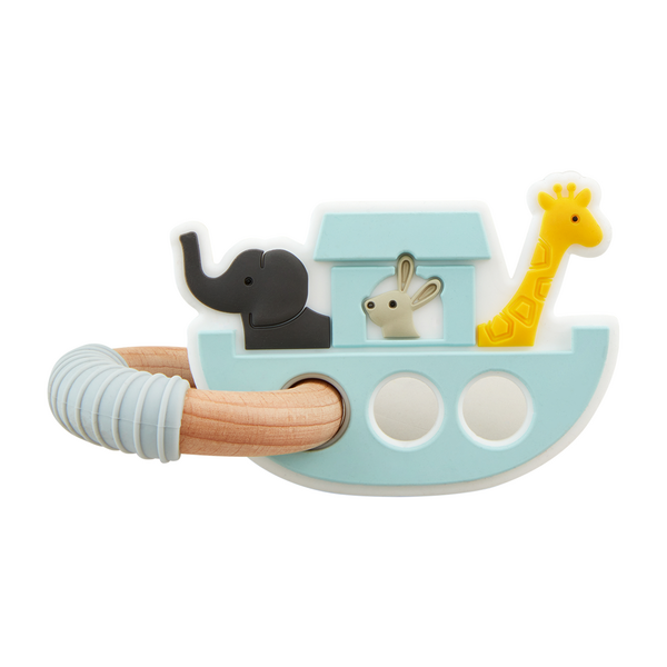 MUD PIE: BLUE NOAH'S ARK TEETHER