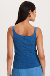 XCVI: FIFE ADJUSTABLE CORD TWILL/JERSEY TANK - ETIOLATE WASH