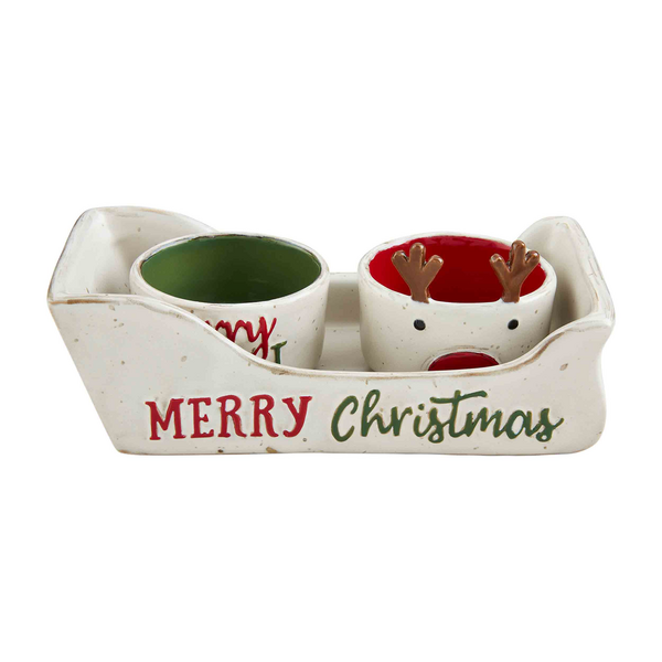 MUD PIE: SLEIGH TIDBIT BOWL SET