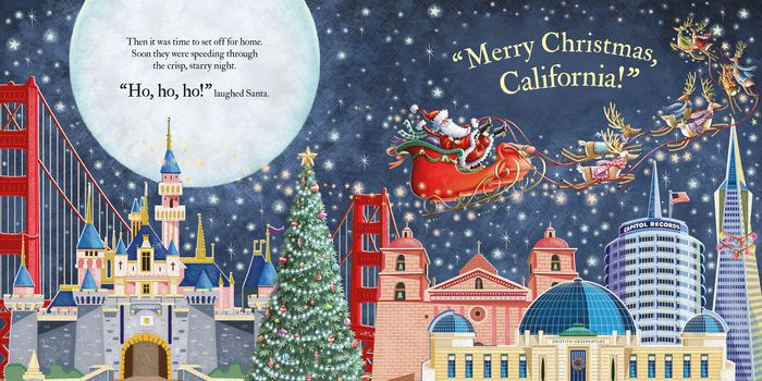 SANTA IS COMING TO CALIFORNIA HARDCOVER BOOK