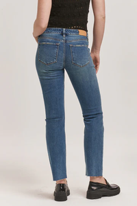 DEAR JOHN: PLAYBACK MID RISE SLIM STRAIGHT JEANS - PHANTOM