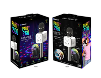 TRENDTECH: PARTY 2 GO KARAOKE MICROPHONE & DISCO BALL COMBO - BLACK