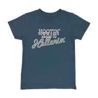 TINY WHALES: HOOTIN' LEADS TO HOLLERIN' TEE - LIGHT NAVY