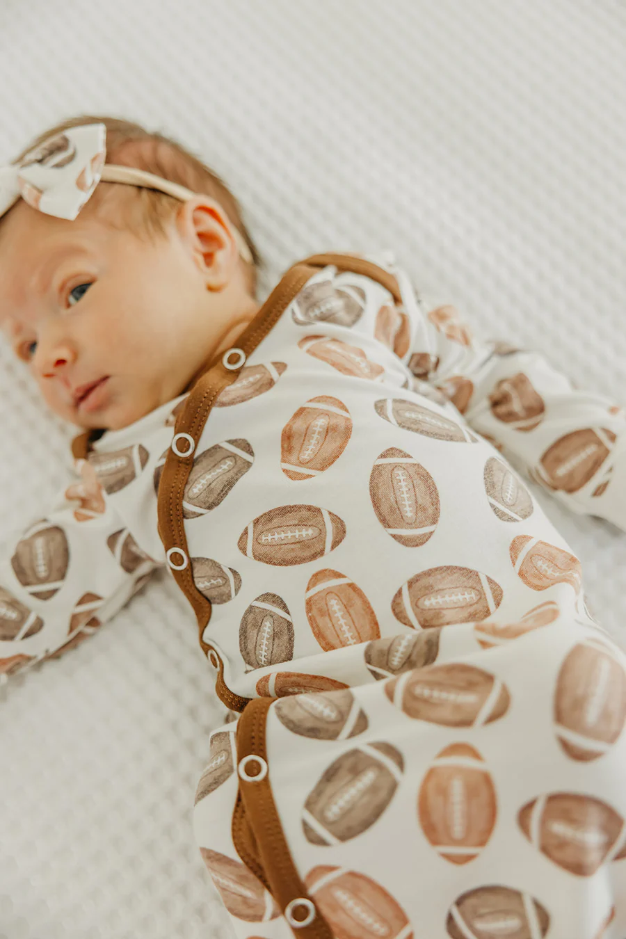 COPPER PEARL: BLITZ NEWBORN KNOTTED GOWN
